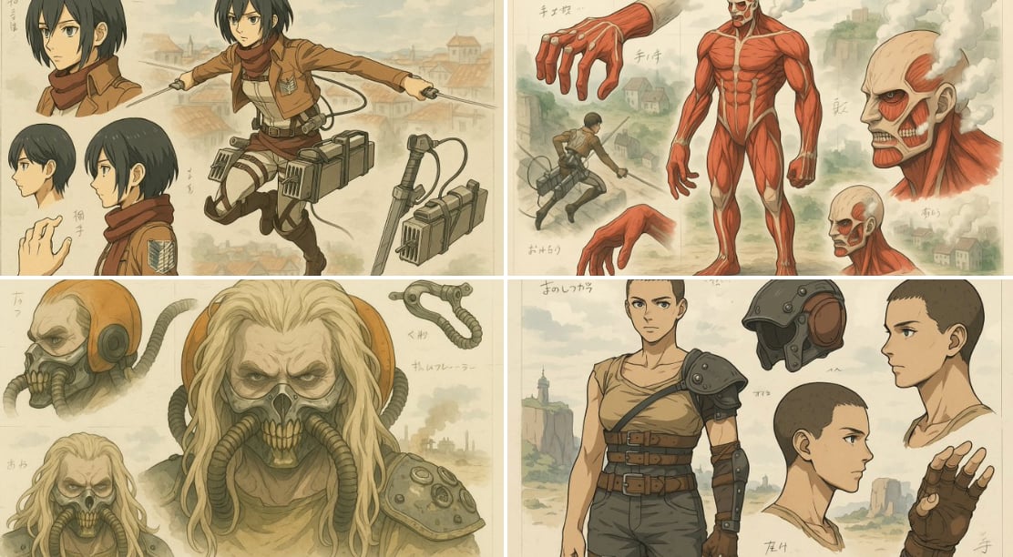 动漫机甲风格化机械设计图