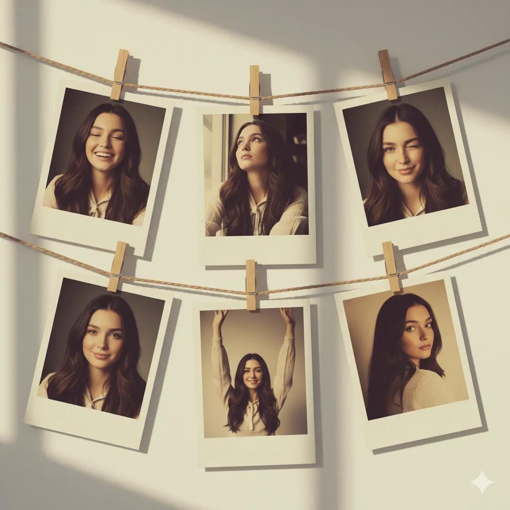 6张复古宝丽来照片