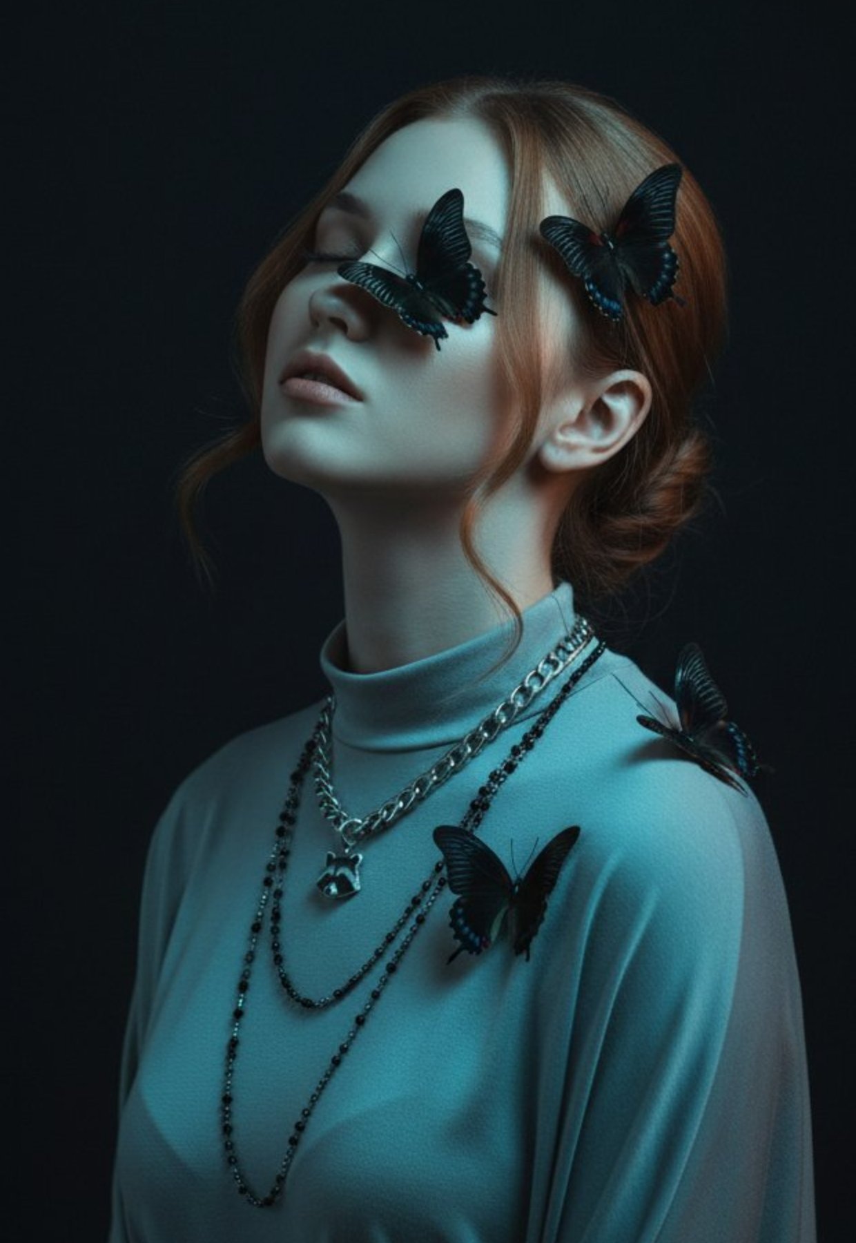 蝴蝶与宁静肖像