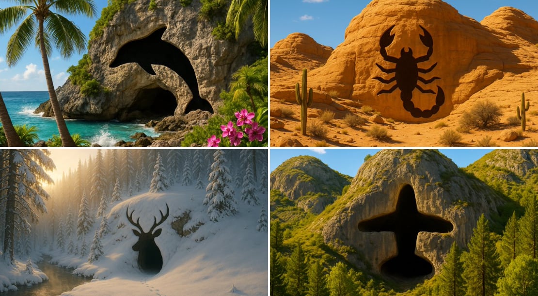 景观洞穴入口的形状