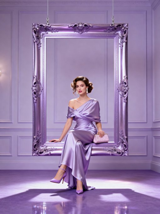 奢华悬浮框人像