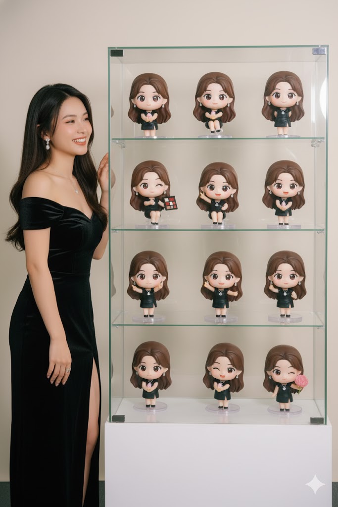 不同姿势可爱的3D Q版风格手办